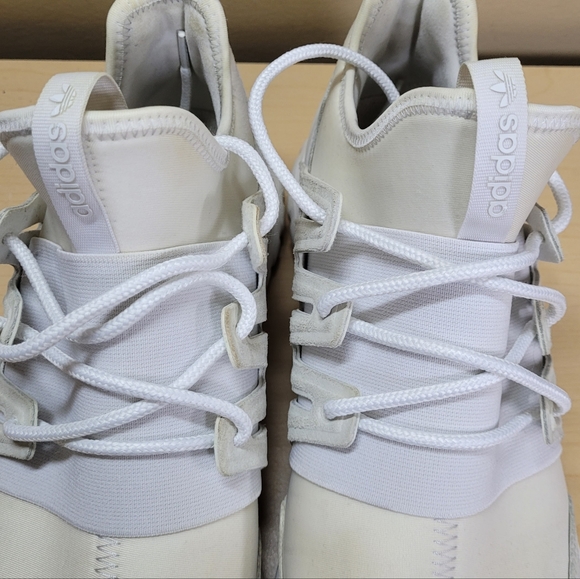 Adidas Original Tubular Radial White on White Men's Size 11.5 - Picture 5 of 12